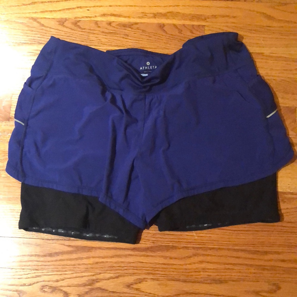 Athleta 2 in 1 Running Shorts Built in Spandex XL